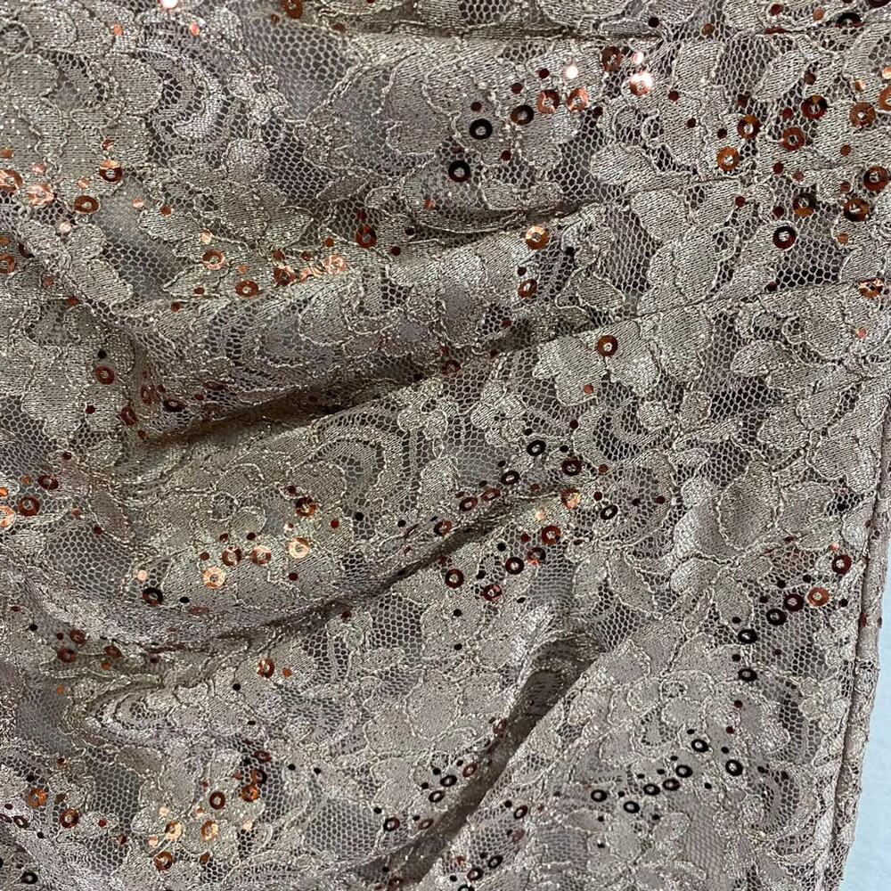 Jessica Howard Women's Brown Side Tucked Sheath Dress Sz 10P - Picture 4 of 10